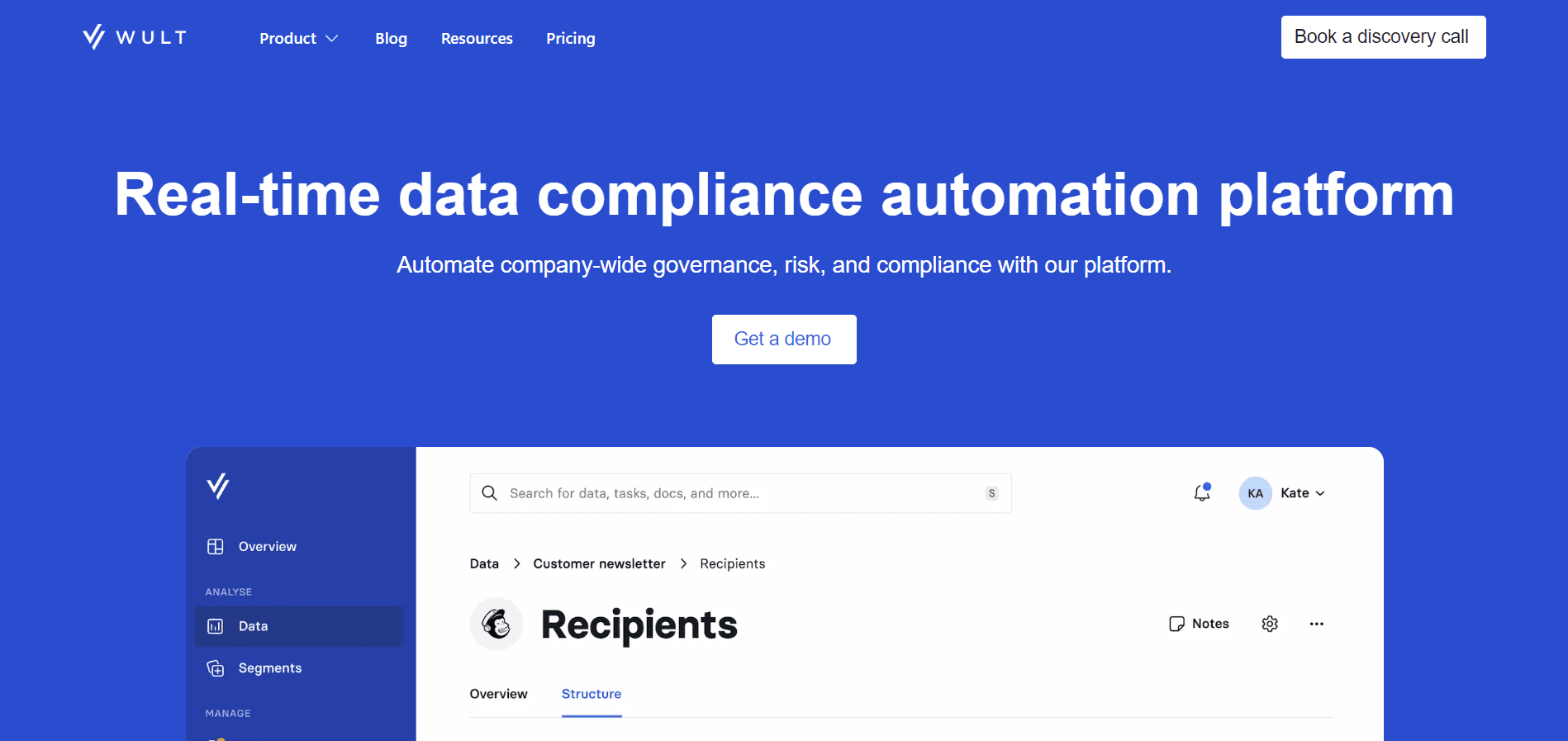 Image of Wult website